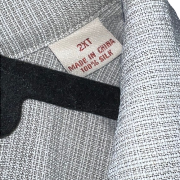 Tommy Bahama Taupe 100% Silk Hawaiian Short Sleeve Shirt Men’s Size 2XT - Picture 4 of 4